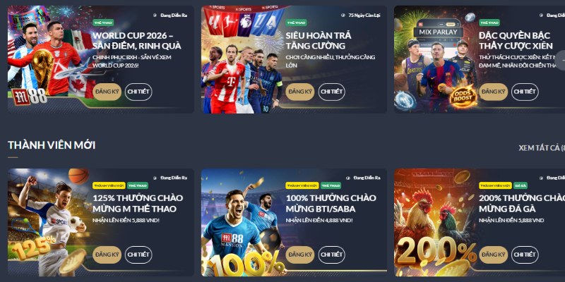 Cập nhật chuỗi khuyến mãi chất lượng khi chơi M88