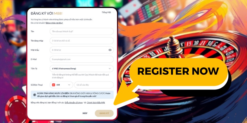 3 bước đăng ký M88 tạo tài khoản cực nhanh